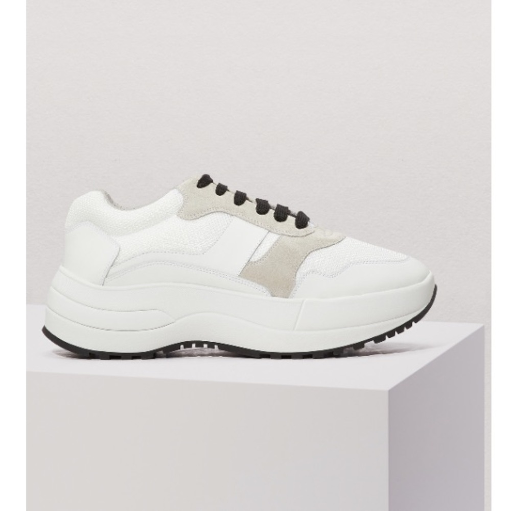 CELINE Delivery Calfskin Running Sneaker In White_Size 38